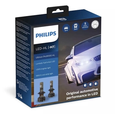 SET BECURI LED FAR H7 PHILIPS ULTINON