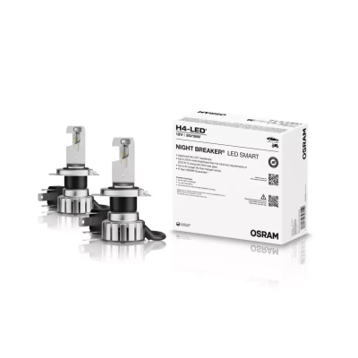 SET BECURI LED H4 OSRAM CU OMOLOGARE PRO +330%