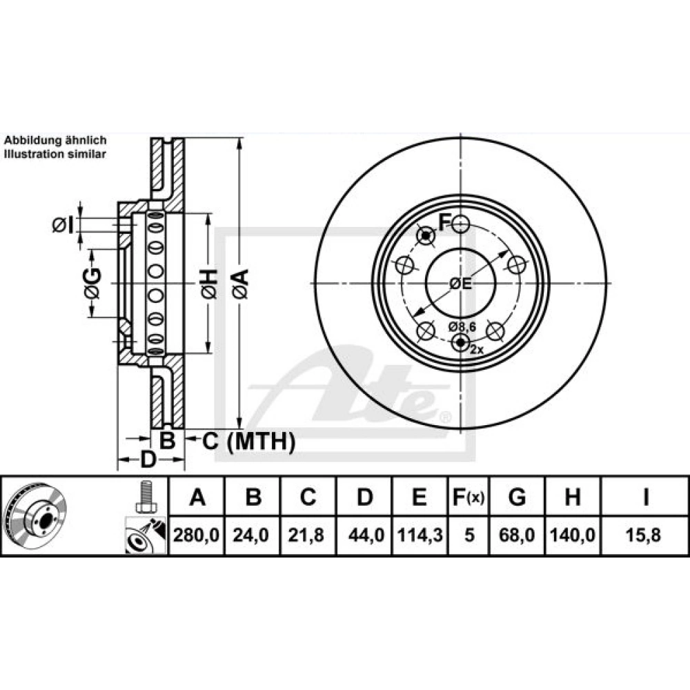 DISC FRANA DUSTER ATE