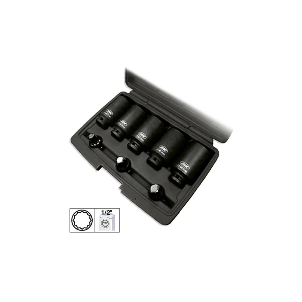 SET DE 8 TUBULARE SI CAPETE XZN 1/2`DE IMPACT JBM