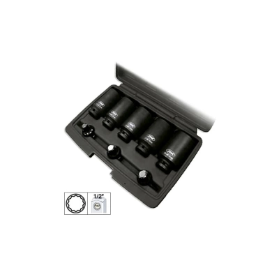 SET DE 8 TUBULARE SI CAPETE XZN 1/2`DE IMPACT JBM