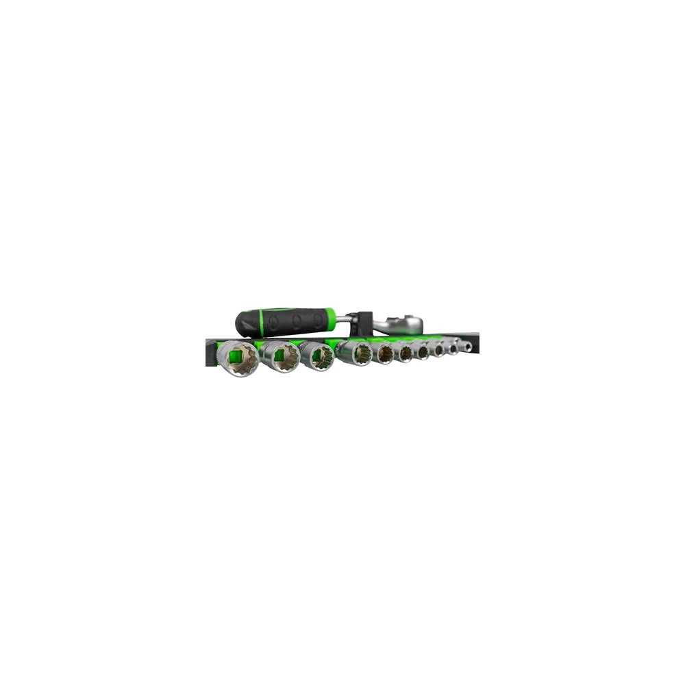 CLICHET CU 72 DINTI 1/4` CU SET TUBULARE HEXAGONALE JBM