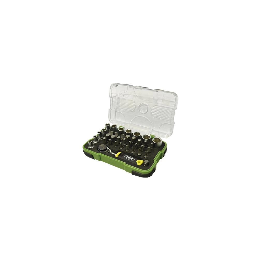 TRUSA DE 38 PIESE CU CLICHET TELESCOPIC DE 1/4` JBM