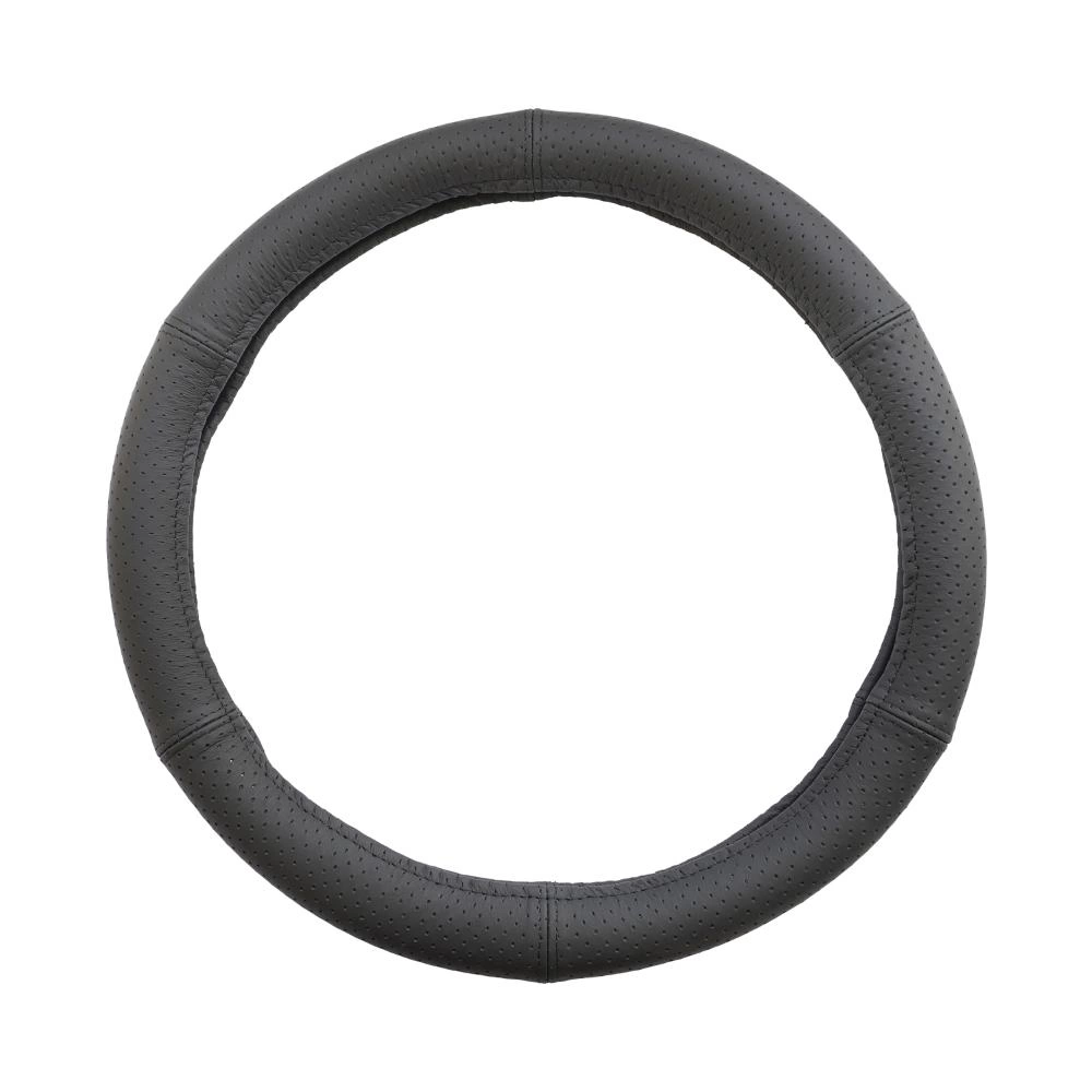 HUSA VOLAN PIELE NATURALA PERFORATA NEGRU 37-39 CM