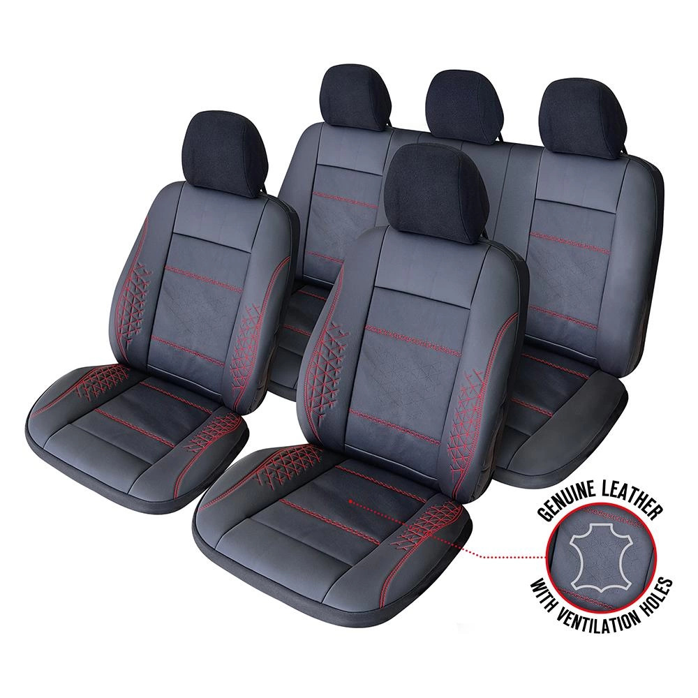 SET HUSE SCAUN EXCLUSIVE LEATHER ATLAS NEGRU UMB-R