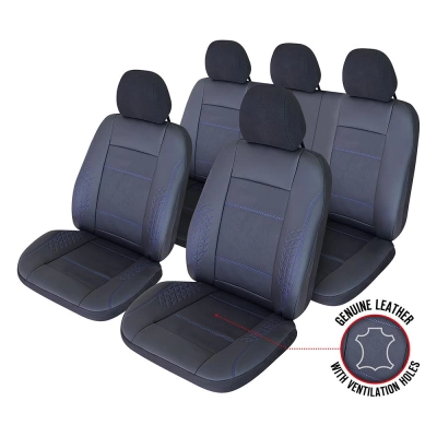 SET HUSE SCAUN EXCLUSIVE LEATHER ATLAS NEGRU UMB-B