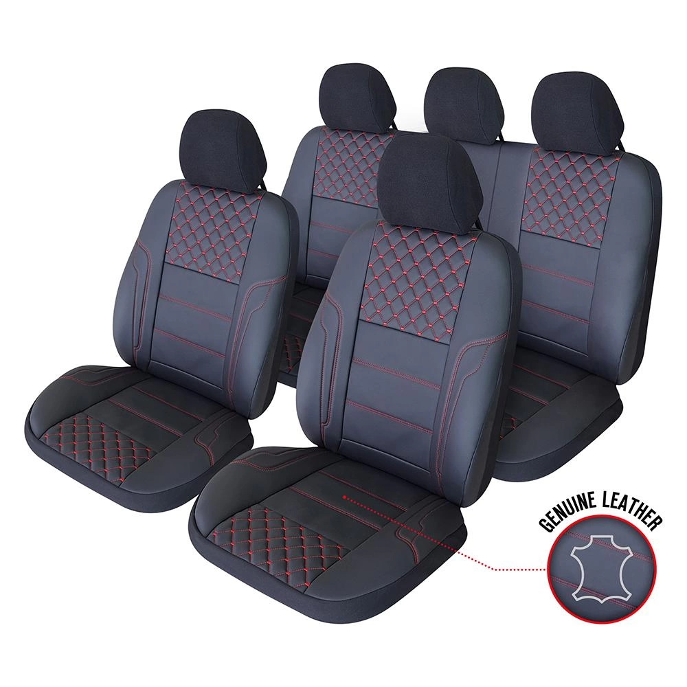 SET HUSE SCAUN EXCLUSIVE LEATHER QUEEN NEGRU UMB-R