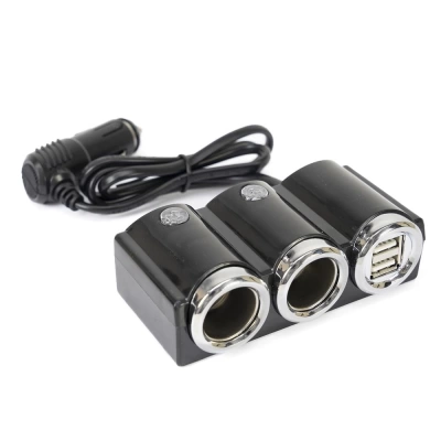 INCARCATOR AUTO SPLITER PNI LIGHTER 20 12V/24V, CU 2 IESIRI BRICHETA, 2 X USB (1A), INDICATOR LED