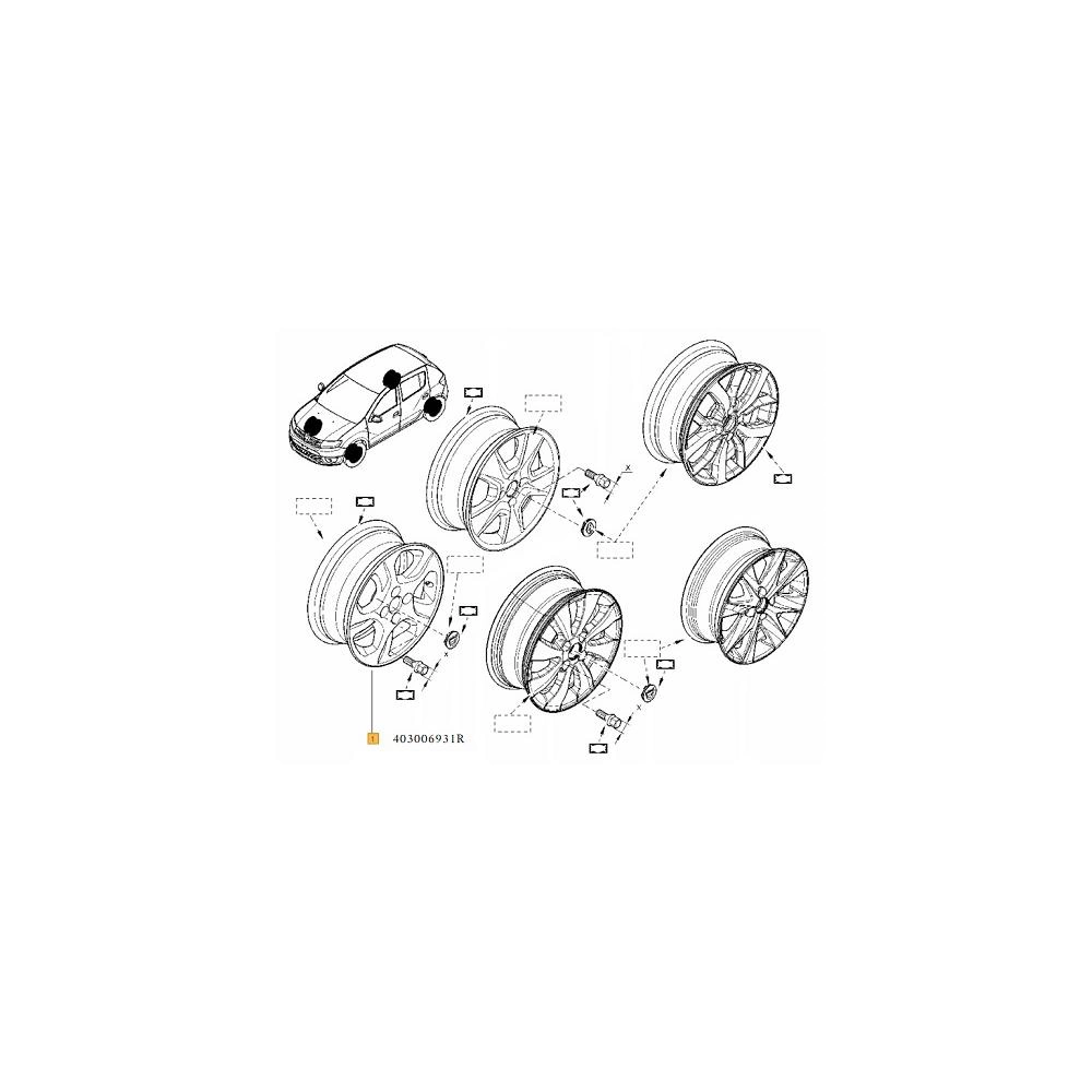 JANTA ALIAJ 15'' 6Jx15H2 4x100 ET40 LOGAN II/MCV II/SANDERO II