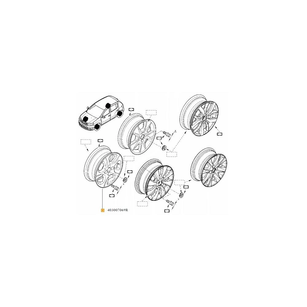 JANTA ALIAJ 15'' ANIVERSAR 6Jx15 4x100 ET40 MCV II/SANDERO II/LOGAN II