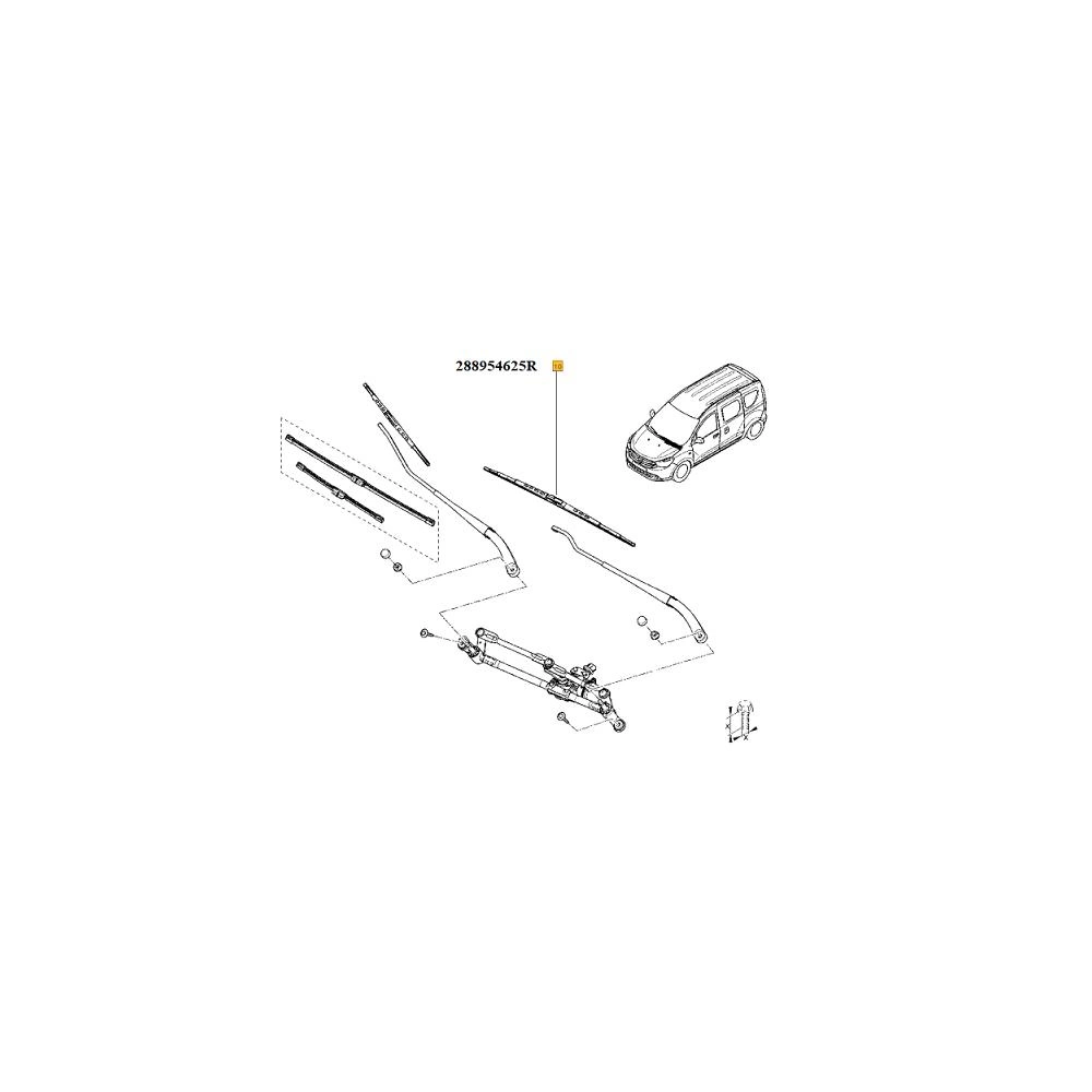 STERGATOR PARBRIZ 550 MM STANGA