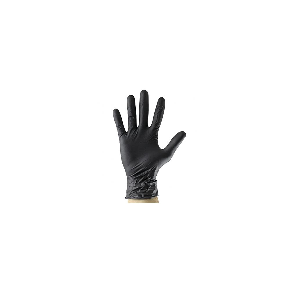 MANUSI NEGRE DE UNICA FOLOSINTA. DE NITRIL MARIME L - SET 100BUC JBM
