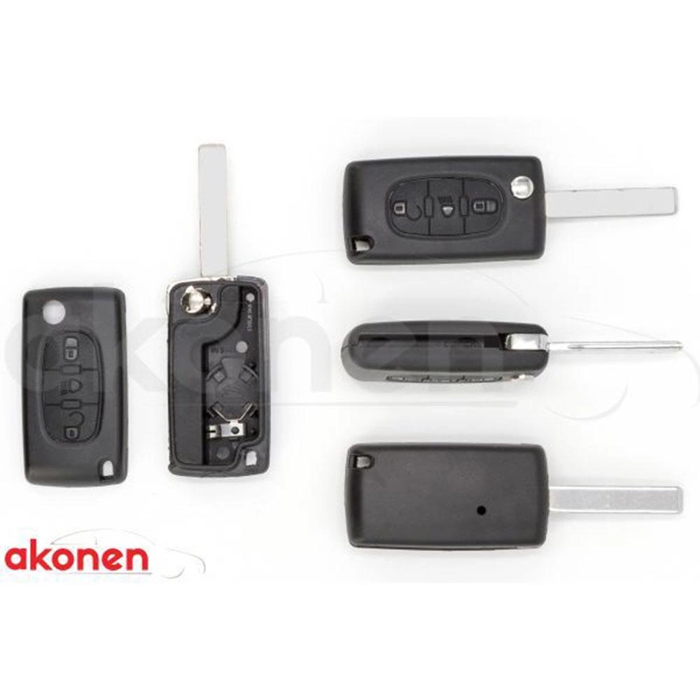 CARCASA CHEIE CONTACT PENTRU CITROEN BERLINGO / C2 / C3. 3 BUTOANE. CU CHEIE