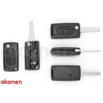 CARCASA CHEIE CONTACT PENTRU CITROEN BERLINGO / C2 / C3. 3 BUTOANE. CU CHEIE