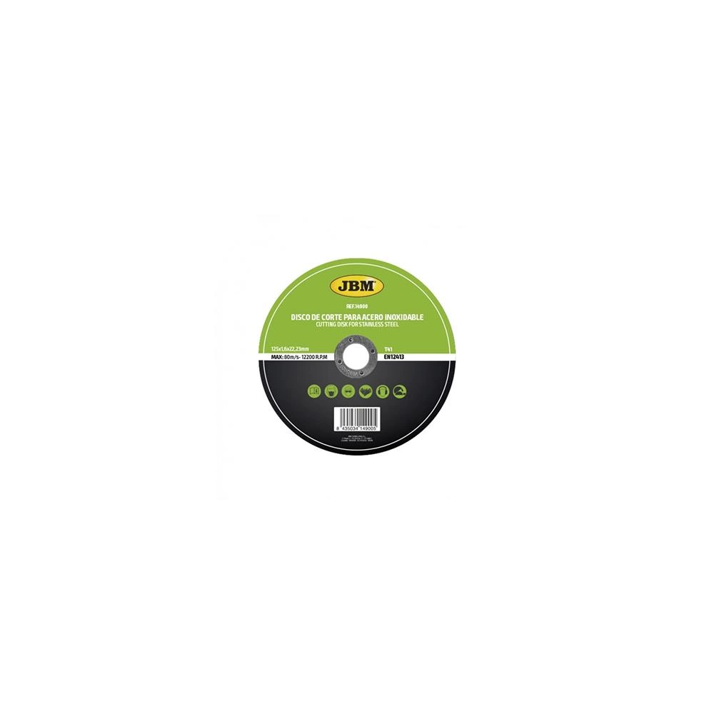 DISC DE TAIERE DEBITARE IN OTEL INOXIDABIL 125 X 1.6MM T41 JBM