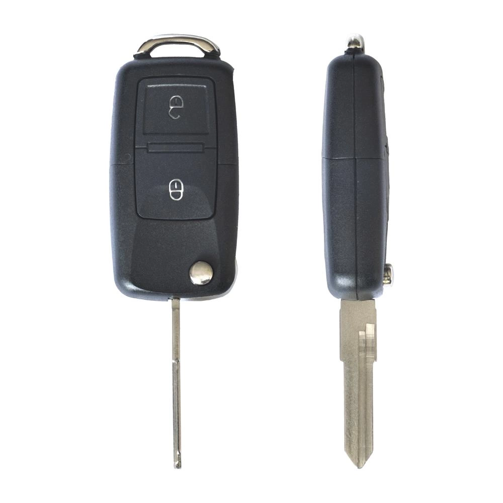 CARCASA CHEIE CONTACT PENTRU VOLKSWAGEN JETTA / PASSAT (B5-B6-B7) / POLO / SCIROCCO / TIGUAN, 2 BUTOANE, CU CHEIE