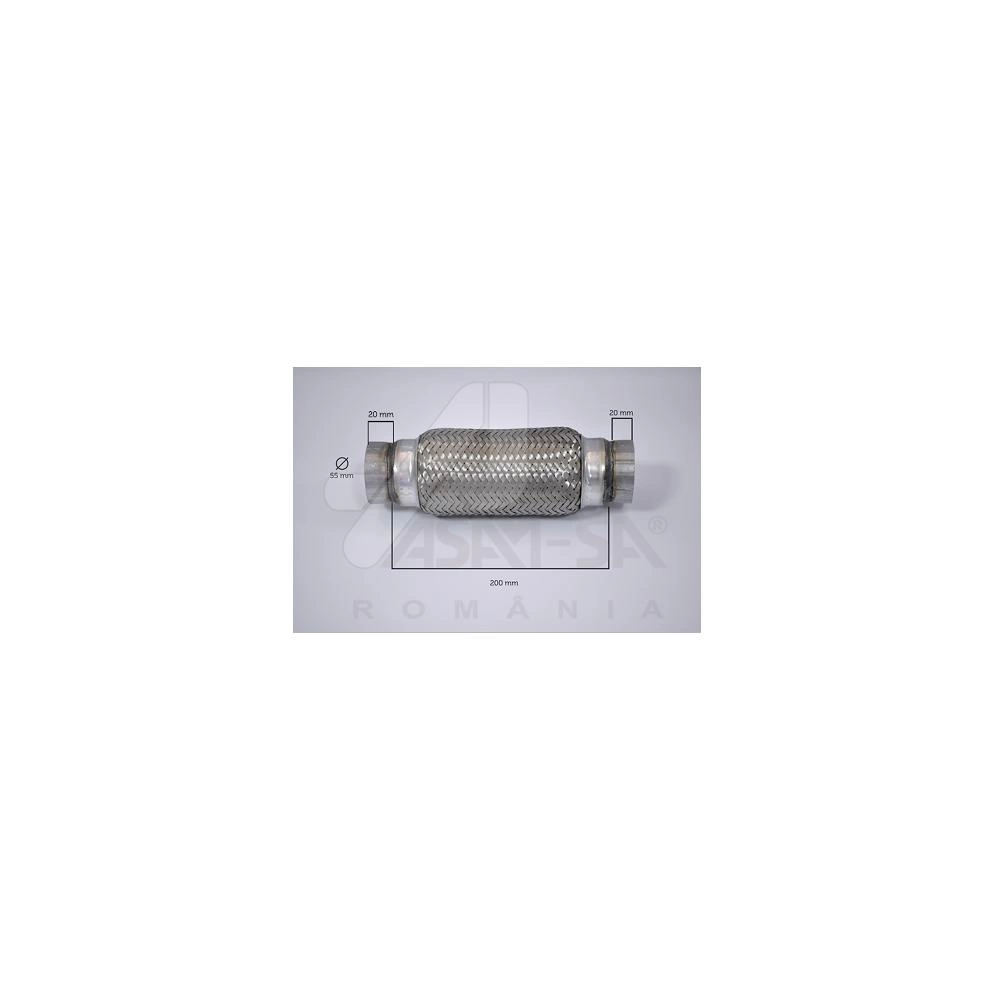 RACORD FLEXIBIL INNER & OUTER BRAID (B) 55X200 MM