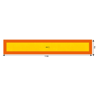 PLACA REFLECTORIZANTA GALBEN/ROSU FLUORESCENT 1130X196 MM HICO