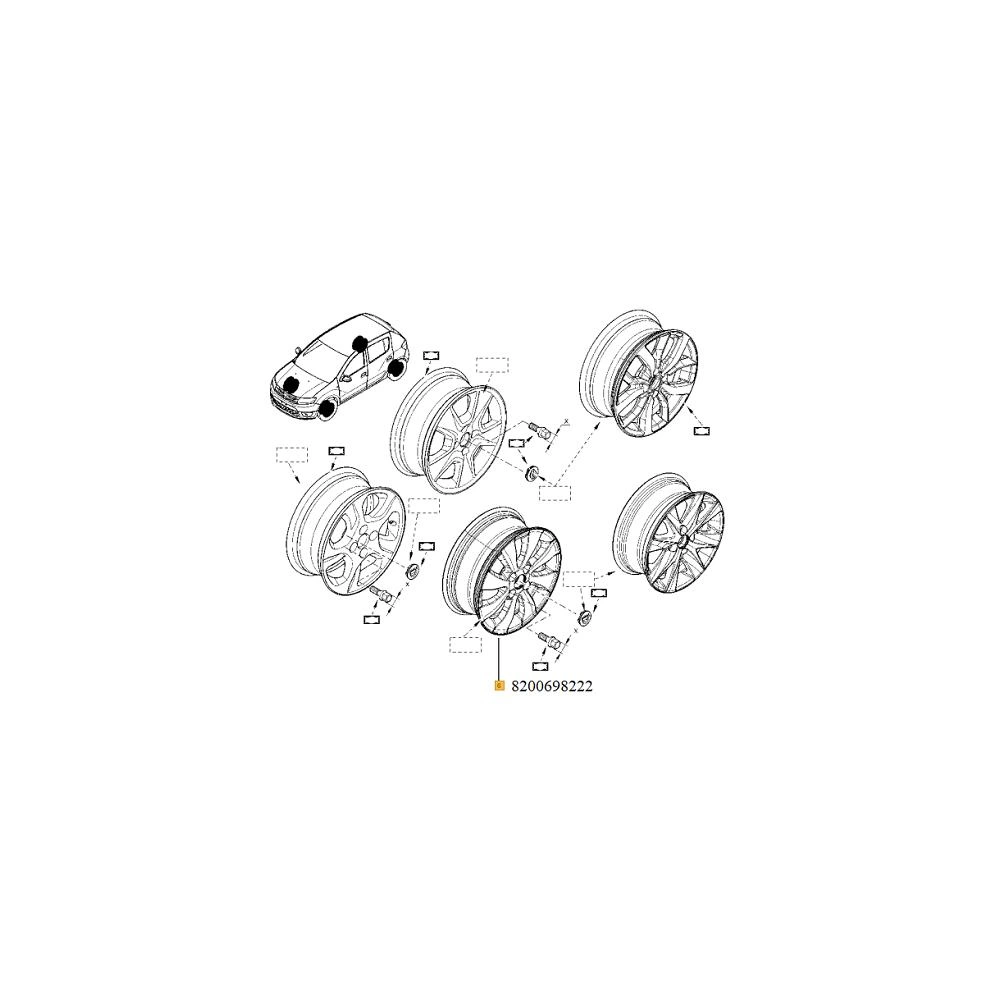 JANTA ALIAJ 15'' 6Jx15 4x100 ET42 LOGAN II/SANDERO II
