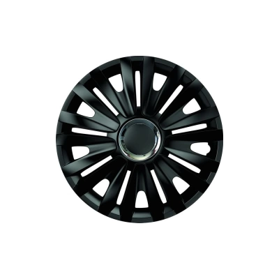 SET CAPACE ROTI 16` NEGRE CU INEL CROMAT ROYAL
