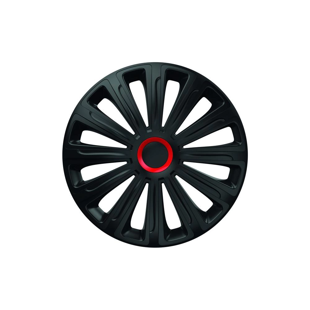 SET CAPACE ROTI 14` NEGRE CU INEL ROSU TREND