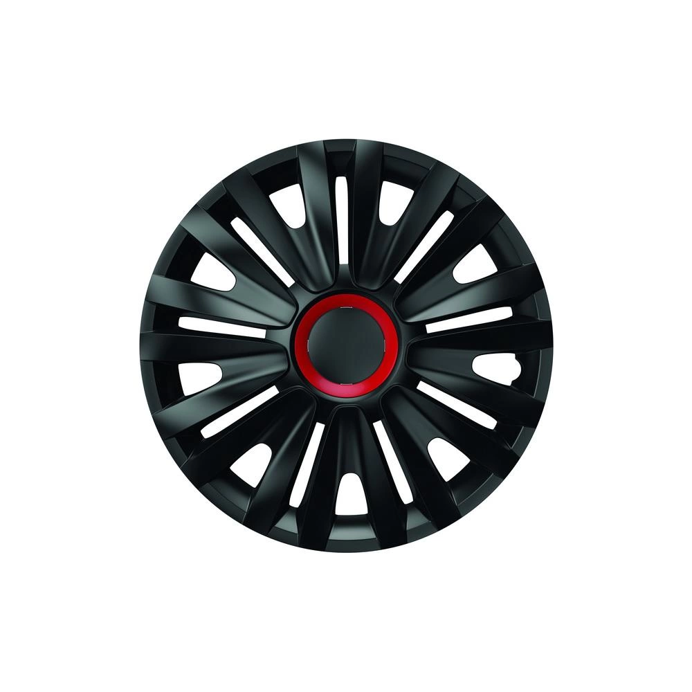 SET CAPACE ROTI 14` NEGRE CU INEL ROSU ROYAL