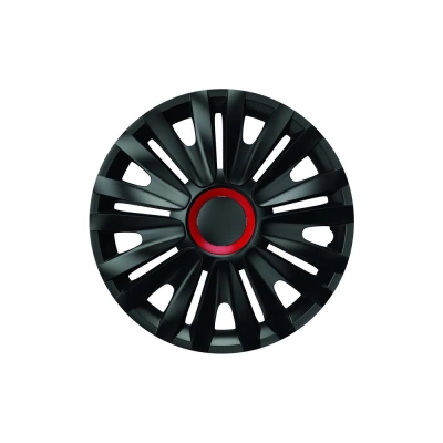SET CAPACE ROTI 14` NEGRE CU INEL ROSU ROYAL