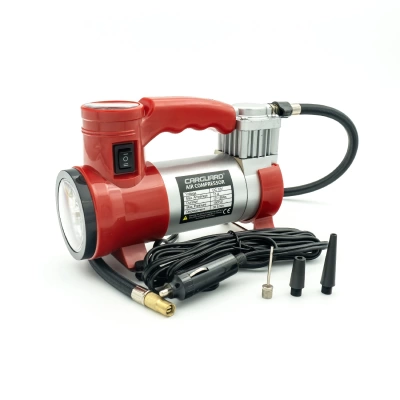 Compresor auto 12V Carguard – 30 L/min – 150 PSI – carcasă metal + LED frontal