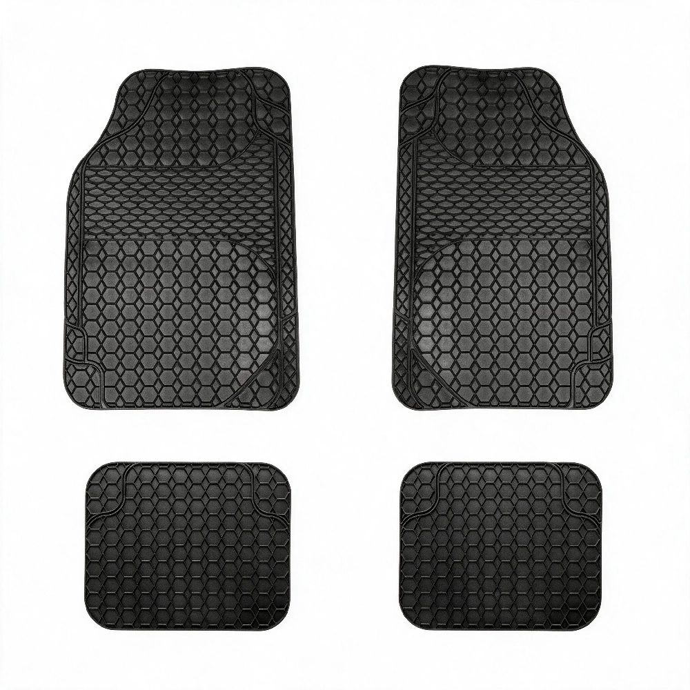 Covorașe auto universale ajustabile Carguard – 68 x 44 cm / 44 x 34 cm PVC – negru