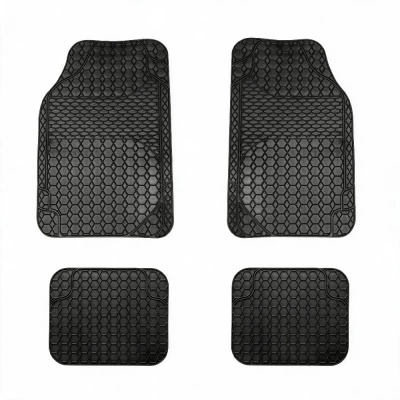 Covorașe auto universale ajustabile Carguard – 68 x 44 cm / 44 x 34 cm PVC – negru