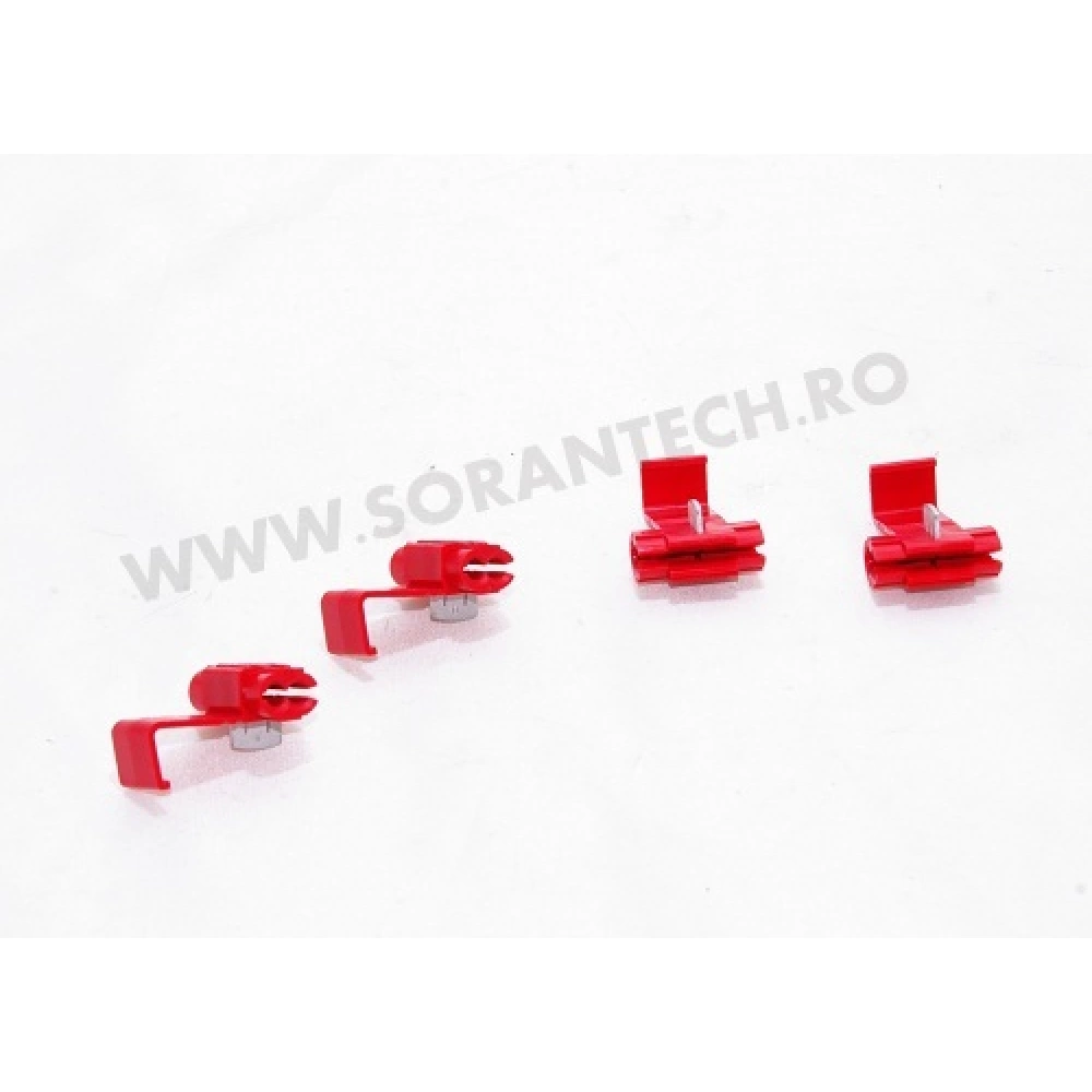 SET CLEME RAPIDE CABLU CU SERTIZARE ROSU