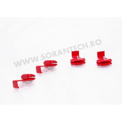 SET CLEME RAPIDE CABLU CU SERTIZARE ROSU