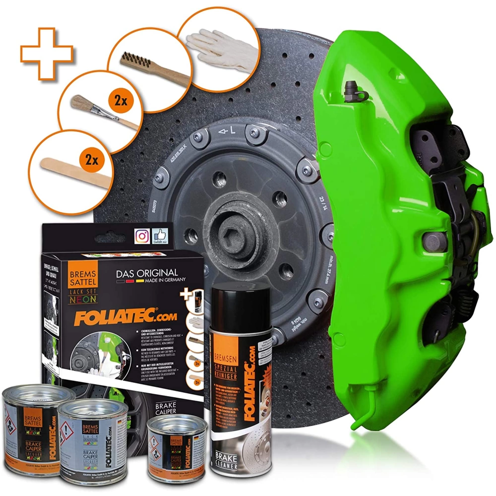 SET VOPSEA ETRIERE / TAMBURI / MOTOR FOLIATEC VERDE NEON